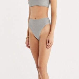 Rumer the Label‎ Cassidy High Waisted Ribbed Bikini Bottoms Size M Seafoam NWT